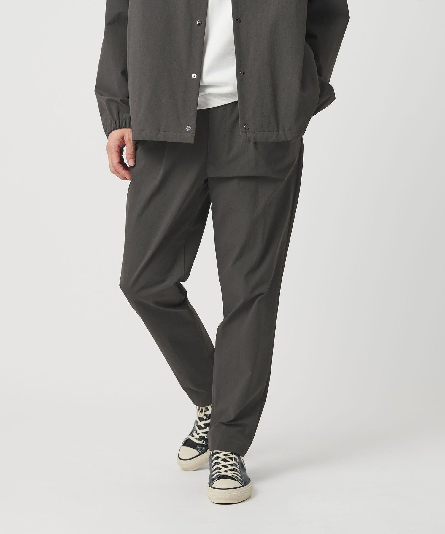 【ビューティ&ユース ユナイテッドアローズ/BEAUTY&YOUTH / UNITED ARROWS / MEN】の360°MASTER 1プリーツ テーパード イージーパンツ NO.5 セットアップ対応 撥水 ストレッチ ウォッシャブル インテリア・キッズ・メンズ・レディースファッション・服の通販 founy(ファウニー) 　ファッション　Fashion　メンズファッション　Fashion for Men　ボトムス　Bottoms　ウォッシャブル　Machine Washable　ジャケット　Jacket, Outerwear　スタンダード　Standard, Basic　ストレッチ　Stretch, Stretchy Fabric　スマート　Smart, Elegant　スリム　Slim, Slim Fit　セットアップ　Set-Up, Coordinated Outfit　テーパード　Tapered, Tapered Pants　バルーン　Balloon, Balloon Silhouette　プリーツ　Pleats, Pleated　ベーシック　Basic, Essential　ポケット　Pocket, Pocket Detail　ラウンド　Round, Round Neck　リラックス　Relax, Relaxed Fit　ルーズ　Loose, Oversized　おすすめ　Recommended / Our Picks　DK.GRAY|ID: prp329100004988482 ipo3291000000037370296