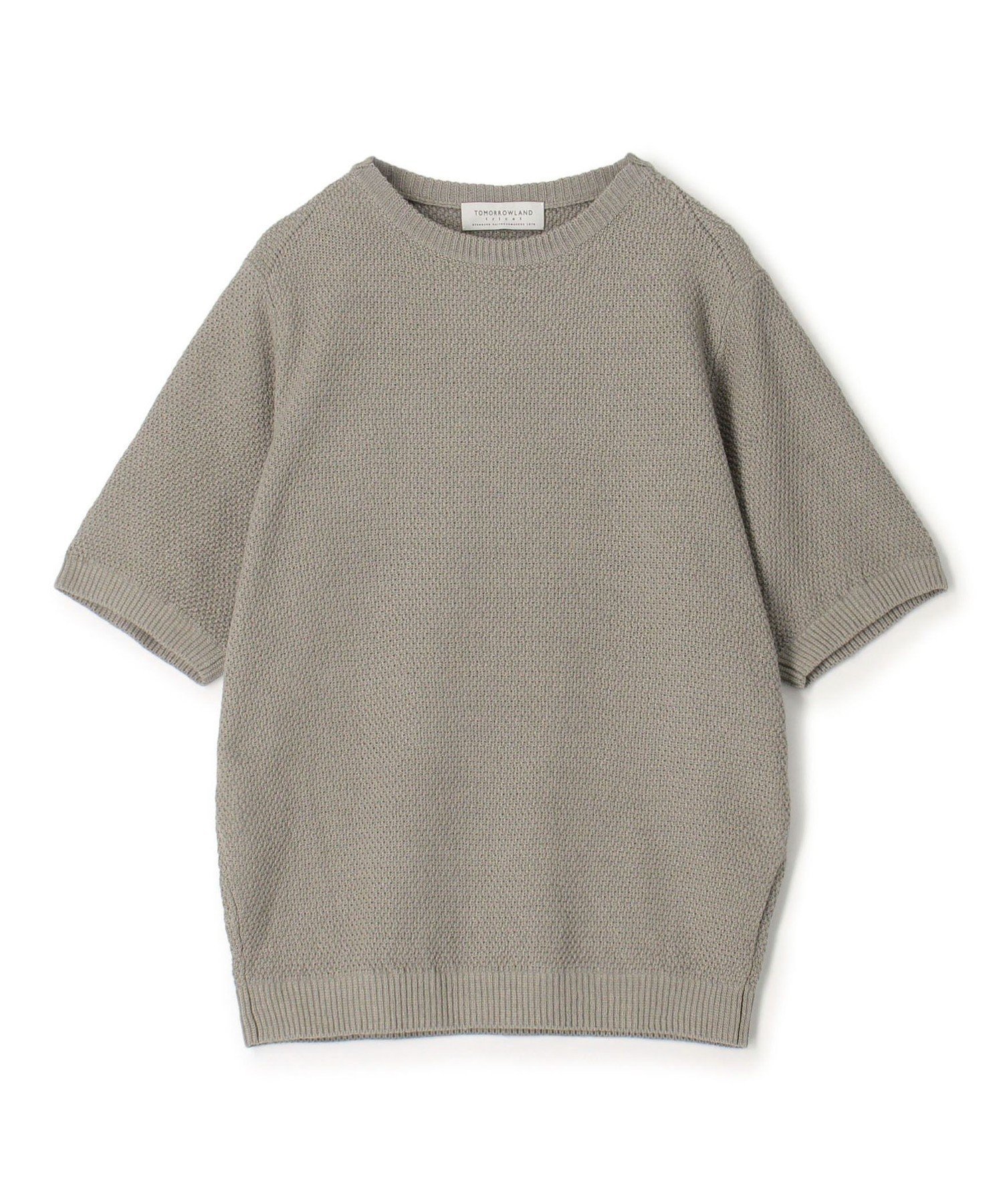【トゥモローランド/TOMORROWLAND / MEN】のTOMORROWLAND tricot コットンリネン クルーネックプルオーバーニット インテリア・キッズ・メンズ・レディースファッション・服の通販 founy(ファウニー) 　ファッション　Fashion　メンズファッション　Fashion for Men　トップス・カットソー　Cut & Sew Tops　ニット・セーター / 定番トップス　Knit Tops & Sweaters　シンプル　Simple, Minimal　リネン　Linen, Linen Fabric　半袖　Short Sleeve, Half Sleeve　15 ライトグレー|ID: prp329100004988486 ipo3291000000037370315
