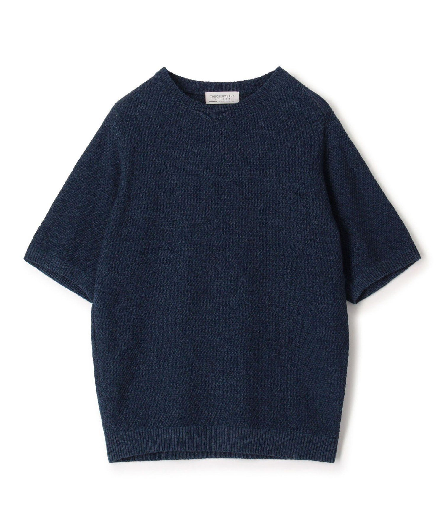 【トゥモローランド/TOMORROWLAND / MEN】のTOMORROWLAND tricot コットンリネン クルーネックプルオーバーニット インテリア・キッズ・メンズ・レディースファッション・服の通販 founy(ファウニー) 　ファッション　Fashion　メンズファッション　Fashion for Men　トップス・カットソー　Cut & Sew Tops　ニット・セーター / 定番トップス　Knit Tops & Sweaters　シンプル　Simple, Minimal　リネン　Linen, Linen Fabric　半袖　Short Sleeve, Half Sleeve　67 ダークブルー|ID: prp329100004988486 ipo3291000000037370318