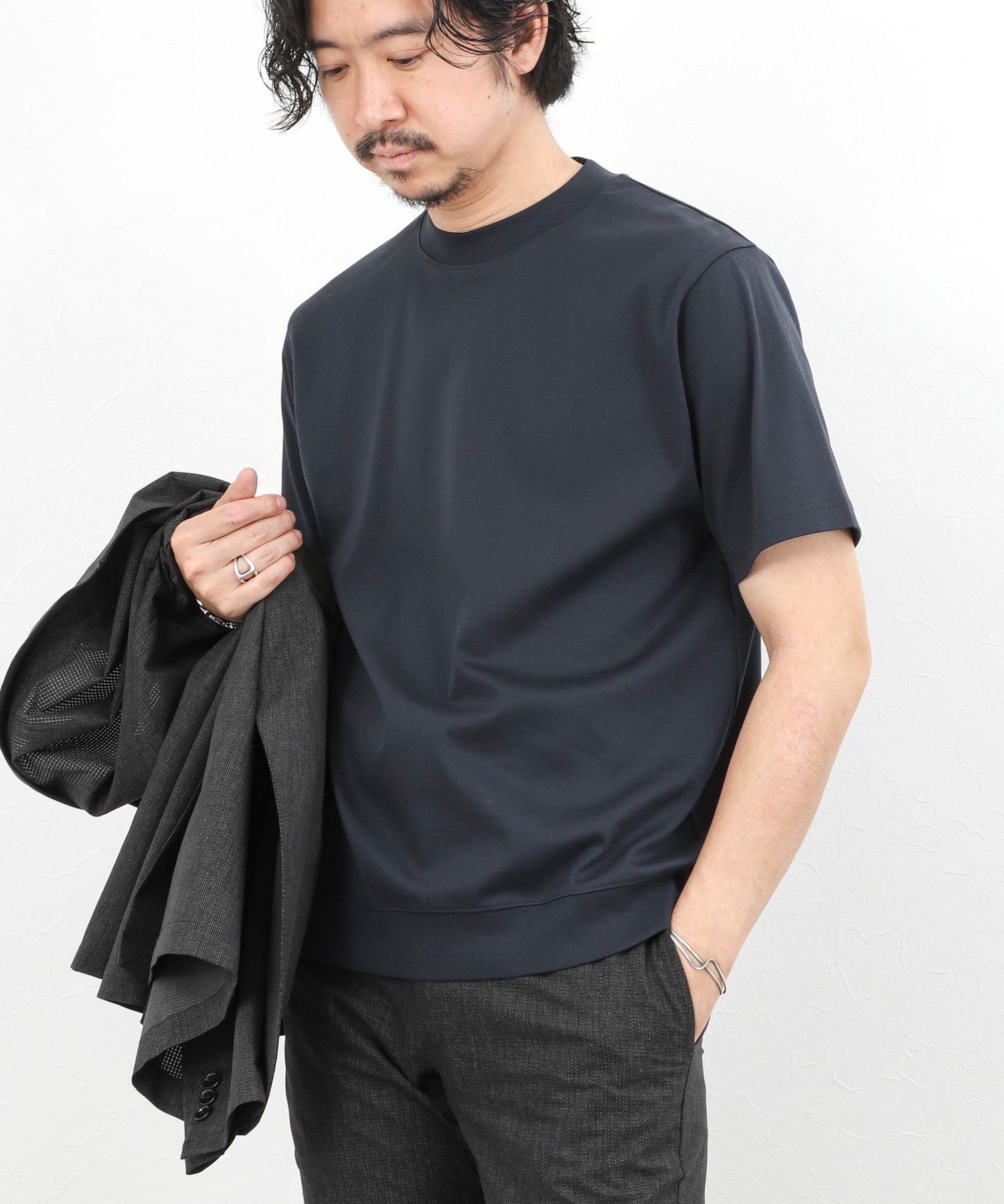 【ノーリーズ/NOLLEYS / MEN】の《ビジカジ対応》シルケットスムース クルーネックドレスTシャツ 26SS 大人の最旬トレンドファッション＆コーディネート founy(ファウニー) 　ファッション　Fashion　メンズファッション　Fashion for Men　インナー　Innerwear　春　Spring　カーディガン　Cardigan, Knitwear　シルケット　Silket, Silky Cotton　ジャケット　Jacket, Outerwear　バランス　Balance, Style Balance　S/S・春夏　SS, Spring/Summer, Warm Season　おすすめ　Recommended / Our Picks　夏　Summer　エレガント 上品　Elegant　ビジネス 仕事 通勤　Business / Work / Commuting　2026年　2026　2026春夏・S/S　Spring/Summer 2026 SS26　 other-1|ID: prp329100004988495 ipo3291000000037370352