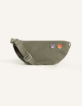 【メゾン キツネ/MAISON KITSUNE】のDOUBLE FOX HEAD FADED BUMBAG 大人の最旬トレンドファッション＆コーディネート founy(ファウニー) ファッション Fashion レディースファッション Fashion for Women バッグ Bags キャンバス Canvas, Canvas Fabric コレクション Collection, Seasonal Line ジップ Zip, Zipper ダブル Double, Double-Breasted パッチ Patch, Appliqué フォックス Fox, Fox Fur フロント Front, Front Design ラップ Wrap, Wrap Design 夏 Summer 旅行 Travel 春 Spring S/S・春夏 SS, Spring/Summer, Warm Season |ID:prp329100004988519