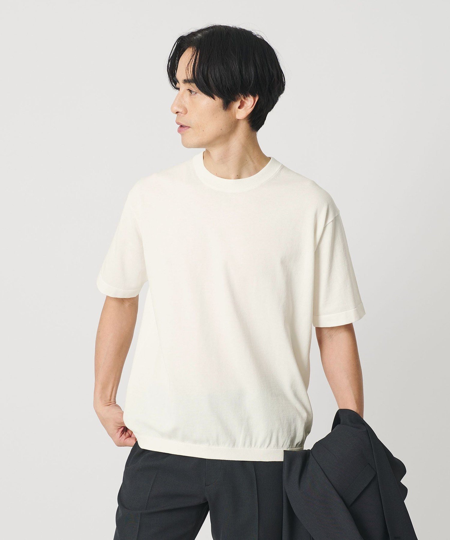 【ビューティ&ユース ユナイテッドアローズ/BEAUTY&YOUTH / UNITED ARROWS / MEN】のデオドラント ニットTシャツ 抗菌防臭 ウォッシャブル インテリア・キッズ・メンズ・レディースファッション・服の通販 founy(ファウニー) 　ファッション　Fashion　メンズファッション　Fashion for Men　ウォッシャブル　Machine Washable　春　Spring　抗菌　Antibacterial, Bacteria-Resistant　軽量　Lightweight, Ultra Light　ショーツ　Shorts, Short Pants　スニーカー　Sneakers, Trainers　スラックス　Slacks, Dress Pants　デニム　Denim, Jeans Material　定番　Standard, Basic Item　人気　Popular, Best Seller　リラックス　Relax, Relaxed Fit　S/S・春夏　SS, Spring/Summer, Warm Season　夏　Summer　エレガント 上品　Elegant　WHITE|ID: prp329100004988534 ipo3291000000037370593