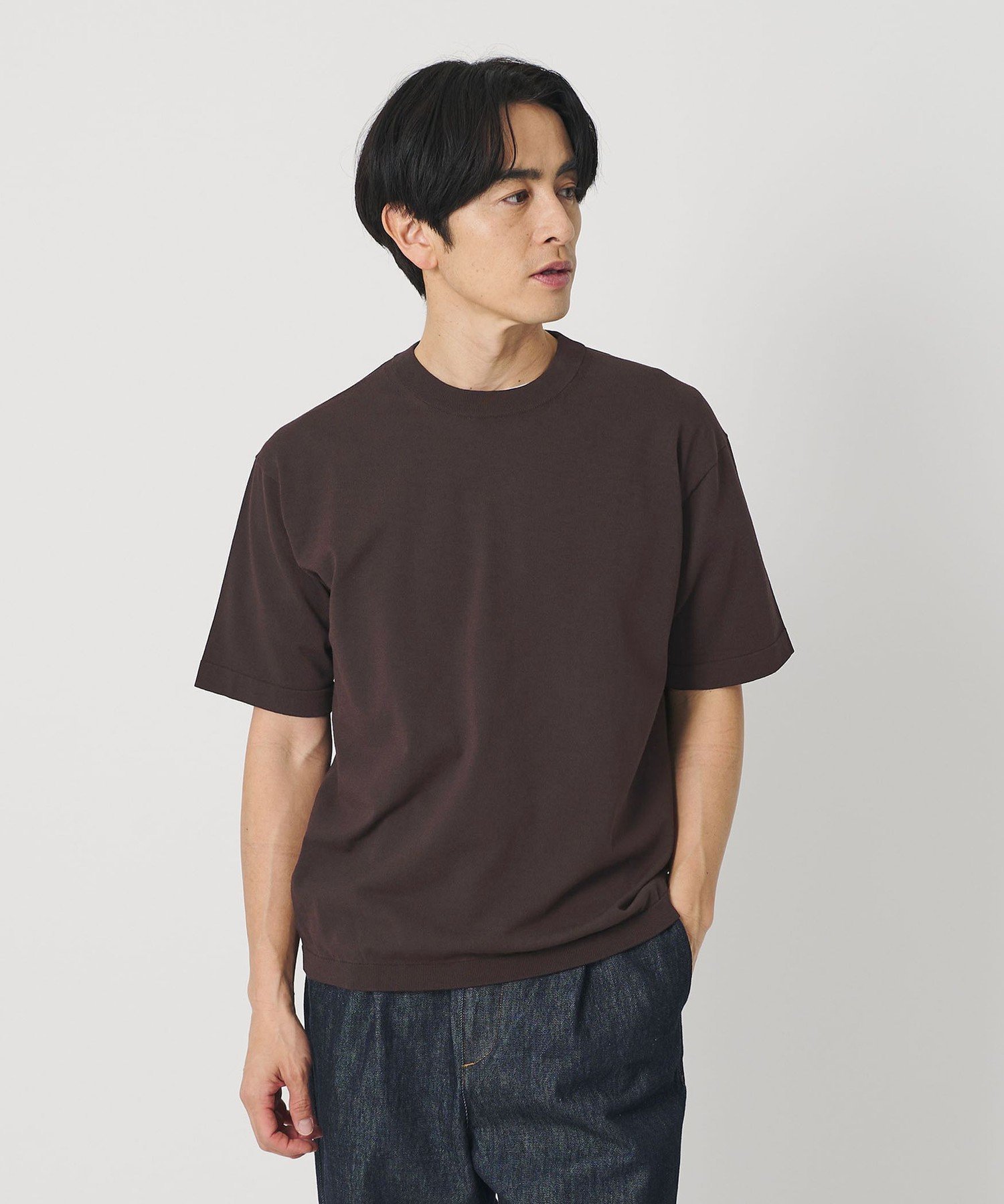 【ビューティ&ユース ユナイテッドアローズ/BEAUTY&YOUTH / UNITED ARROWS / MEN】のデオドラント ニットTシャツ 抗菌防臭 ウォッシャブル インテリア・キッズ・メンズ・レディースファッション・服の通販 founy(ファウニー) 　ファッション　Fashion　メンズファッション　Fashion for Men　ウォッシャブル　Machine Washable　春　Spring　抗菌　Antibacterial, Bacteria-Resistant　軽量　Lightweight, Ultra Light　ショーツ　Shorts, Short Pants　スニーカー　Sneakers, Trainers　スラックス　Slacks, Dress Pants　デニム　Denim, Jeans Material　定番　Standard, Basic Item　人気　Popular, Best Seller　リラックス　Relax, Relaxed Fit　S/S・春夏　SS, Spring/Summer, Warm Season　夏　Summer　エレガント 上品　Elegant　DK.BROWN|ID: prp329100004988534 ipo3291000000037370594