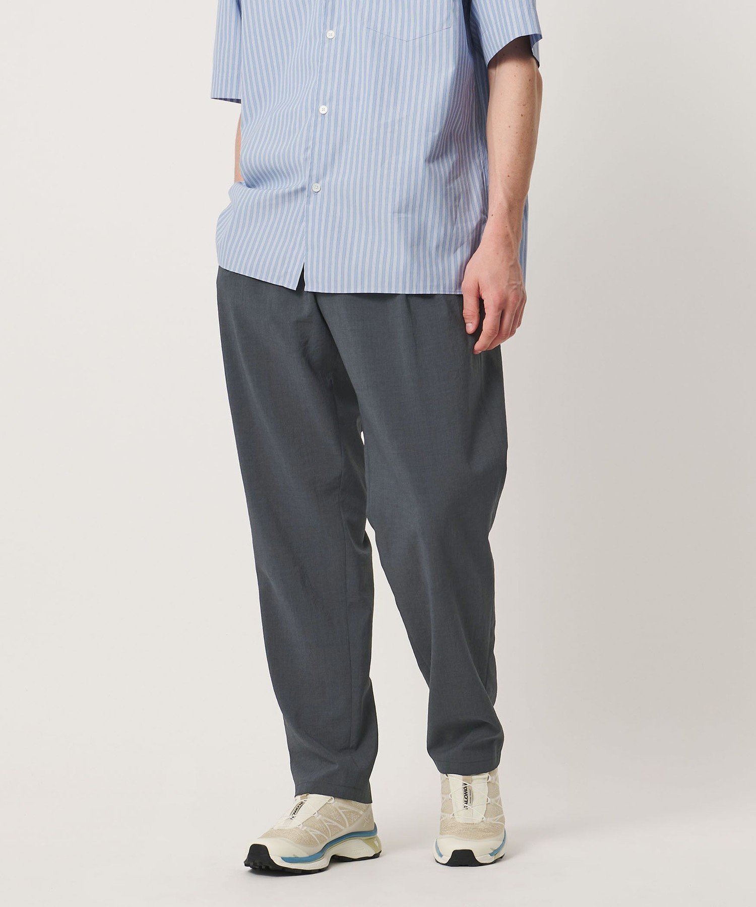 【ユナイテッドアローズ/UNITED ARROWS / MEN】のサマーポリエステル ナチュラルポプリン オールギャザー 1プリーツ イージーパンツ 大人の最旬トレンドファッション＆コーディネート founy(ファウニー) 　ファッション　Fashion　メンズファッション　Fashion for Men　ボトムス　Bottoms　ギャザー　Gathered, Ruffled　サマー　Summer, Summer Style　定番　Standard, Basic Item　プリーツ　Pleats, Pleated　ボトム　Bottoms, Lower Wear　半袖　Short Sleeve, Half Sleeve　リゾート　Resort, Vacation Style　リラックス　Relax, Relaxed Fit　おすすめ　Recommended / Our Picks　夏　Summer　 other-1|ID: prp329100004988568 ipo3291000000037370809