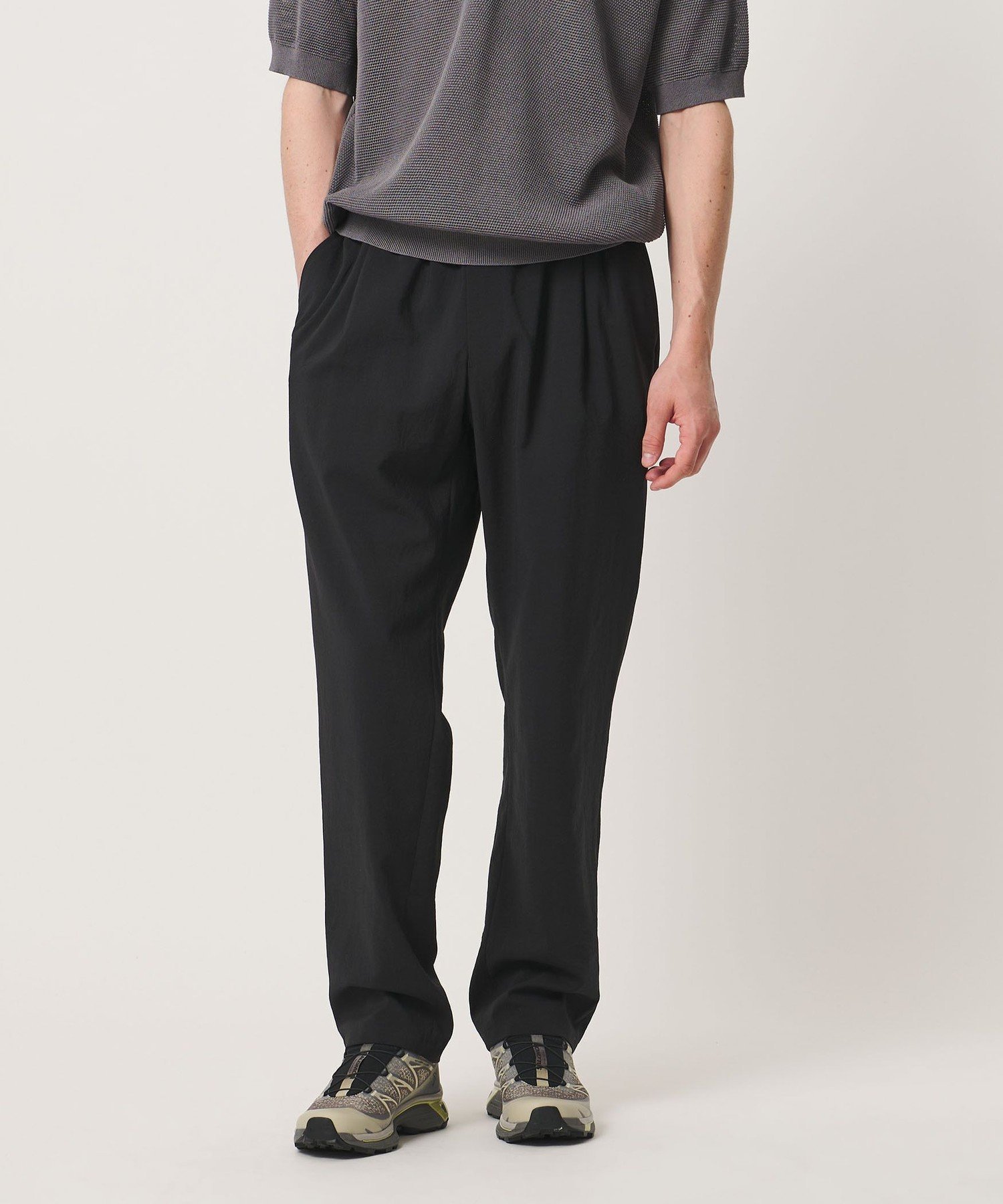 【ユナイテッドアローズ/UNITED ARROWS / MEN】のサマーポリエステル ナチュラルポプリン オールギャザー 1プリーツ イージーパンツ インテリア・キッズ・メンズ・レディースファッション・服の通販 founy(ファウニー) 　ファッション　Fashion　メンズファッション　Fashion for Men　ボトムス　Bottoms　ギャザー　Gathered, Ruffled　サマー　Summer, Summer Style　定番　Standard, Basic Item　プリーツ　Pleats, Pleated　ボトム　Bottoms, Lower Wear　半袖　Short Sleeve, Half Sleeve　リゾート　Resort, Vacation Style　リラックス　Relax, Relaxed Fit　おすすめ　Recommended / Our Picks　夏　Summer　BLACK|ID: prp329100004988568 ipo3291000000037370811