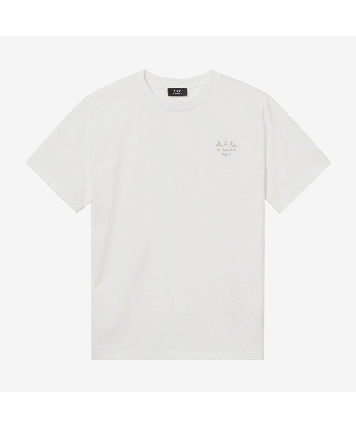 【アーペーセー/A.P.C.】のStandard Rue Madame Tシャツ インテリア・キッズ・メンズ・レディースファッション・服の通販 founy(ファウニー) 　ファッション　Fashion　レディースファッション　Fashion for Women　トップス・カットソー　Cut & Sew Tops　シャツ・ブラウス・オフィスカジュアル　Elegant Blouses & Button-Ups　ロングTシャツ・Tシャツ　Longline T-Shirts & Tees　ストレート　Straight, Straight Cut　シルバー|ID: prp329100004988595 ipo3291000000037370923