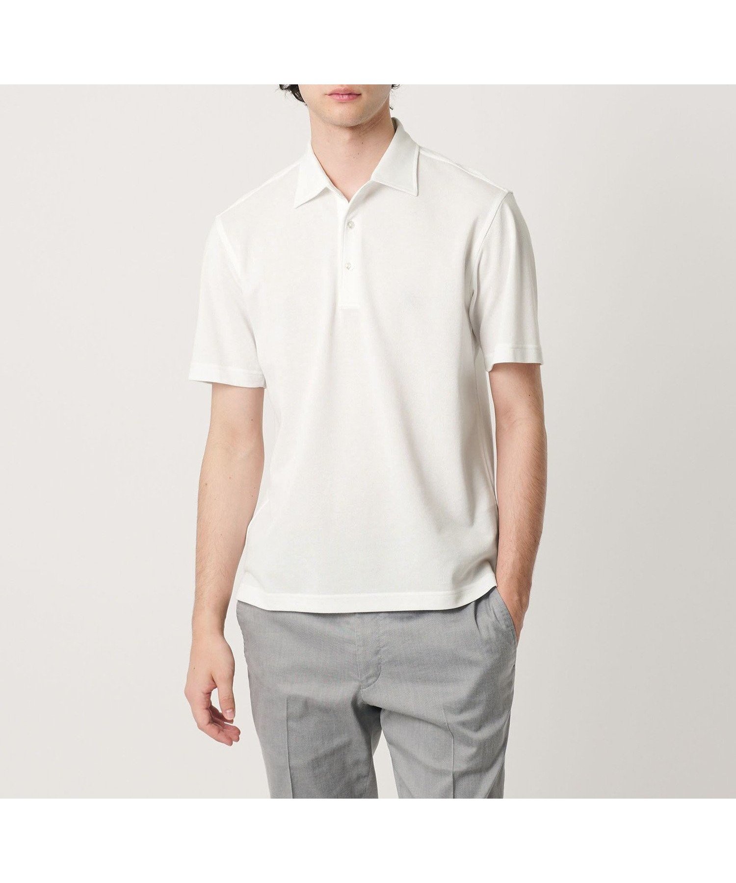 【ユナイテッドアローズ/UNITED ARROWS / MEN】のカノコ ワンピースカラー ポロシャツ COMFORT EASY-MODEL 抗菌防臭 インテリア・キッズ・メンズ・レディースファッション・服の通販 founy(ファウニー) 　ファッション　Fashion　メンズファッション　Fashion for Men　インナー　Innerwear　コンパクト　Compact, Small Size　抗菌　Antibacterial, Bacteria-Resistant　鹿の子　Piqué, Kanoko Fabric　シルケット　Silket, Silky Cotton　ジャケット　Jacket, Outerwear　スマート　Smart, Elegant　ドレス　Dress, One-Piece　バランス　Balance, Style Balance　ポロシャツ　Polo Shirt, Collared Tee　モダン　Modern, Contemporary　エレガント 上品　Elegant　ビジネス 仕事 通勤　Business / Work / Commuting　WHITE|ID: prp329100004988657 ipo3291000000037371299