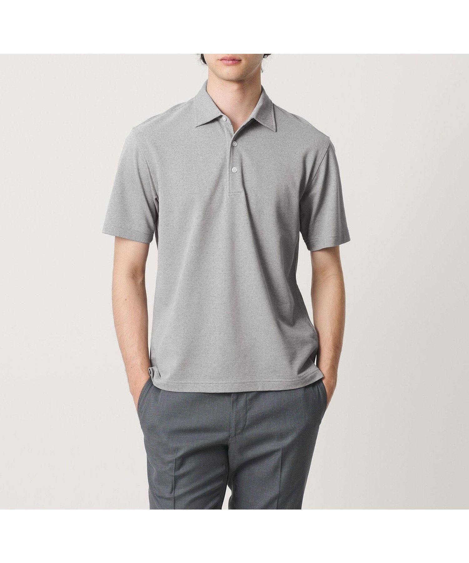 【ユナイテッドアローズ/UNITED ARROWS / MEN】のカノコ ワンピースカラー ポロシャツ COMFORT EASY-MODEL 抗菌防臭 インテリア・キッズ・メンズ・レディースファッション・服の通販 founy(ファウニー) 　ファッション　Fashion　メンズファッション　Fashion for Men　インナー　Innerwear　コンパクト　Compact, Small Size　抗菌　Antibacterial, Bacteria-Resistant　鹿の子　Piqué, Kanoko Fabric　シルケット　Silket, Silky Cotton　ジャケット　Jacket, Outerwear　スマート　Smart, Elegant　ドレス　Dress, One-Piece　バランス　Balance, Style Balance　ポロシャツ　Polo Shirt, Collared Tee　モダン　Modern, Contemporary　エレガント 上品　Elegant　ビジネス 仕事 通勤　Business / Work / Commuting　LT.GRAY|ID: prp329100004988657 ipo3291000000037371300