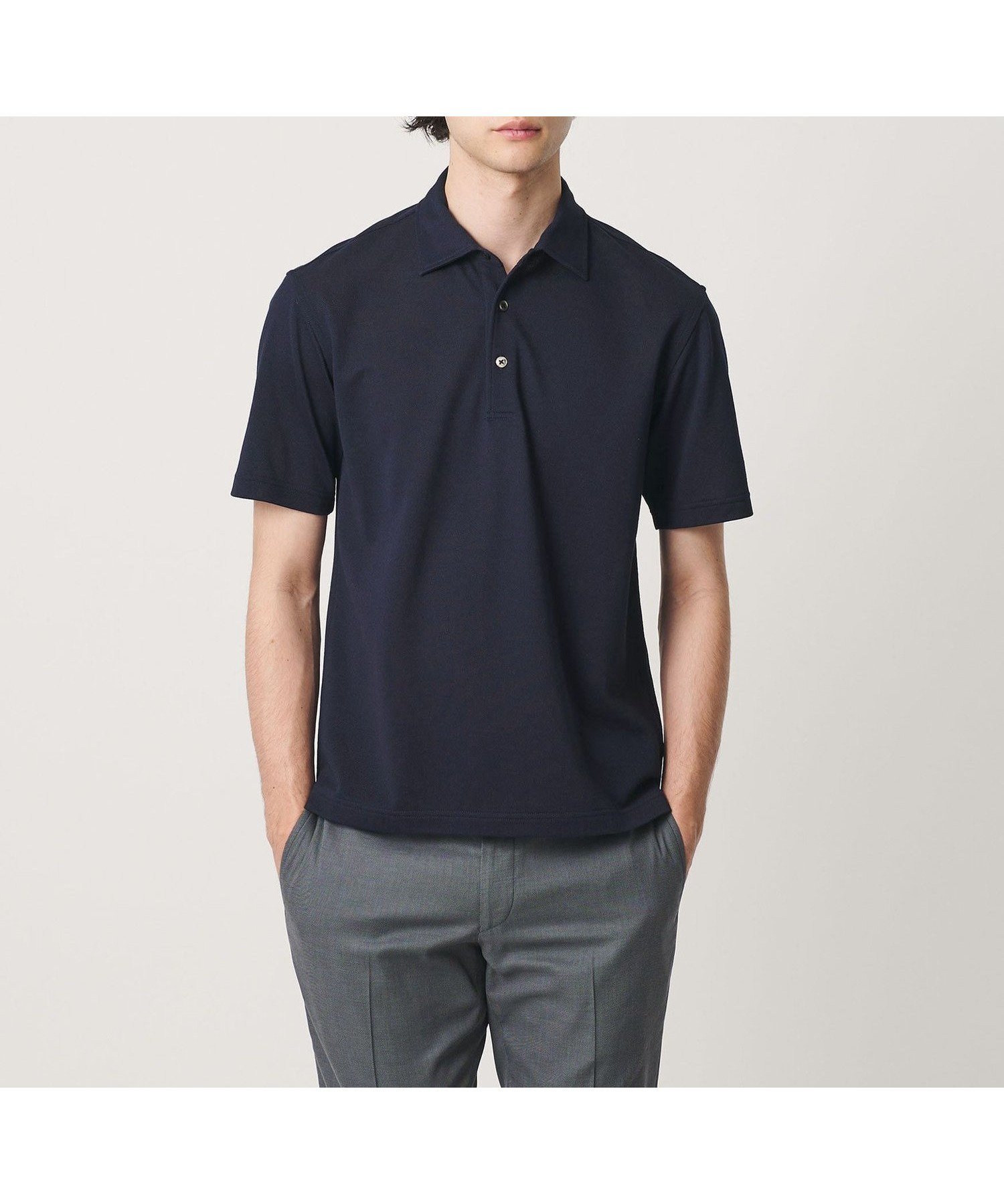【ユナイテッドアローズ/UNITED ARROWS / MEN】のカノコ ワンピースカラー ポロシャツ COMFORT EASY-MODEL 抗菌防臭 インテリア・キッズ・メンズ・レディースファッション・服の通販 founy(ファウニー) 　ファッション　Fashion　メンズファッション　Fashion for Men　インナー　Innerwear　コンパクト　Compact, Small Size　抗菌　Antibacterial, Bacteria-Resistant　鹿の子　Piqué, Kanoko Fabric　シルケット　Silket, Silky Cotton　ジャケット　Jacket, Outerwear　スマート　Smart, Elegant　ドレス　Dress, One-Piece　バランス　Balance, Style Balance　ポロシャツ　Polo Shirt, Collared Tee　モダン　Modern, Contemporary　エレガント 上品　Elegant　ビジネス 仕事 通勤　Business / Work / Commuting　NAVY|ID: prp329100004988657 ipo3291000000037371301