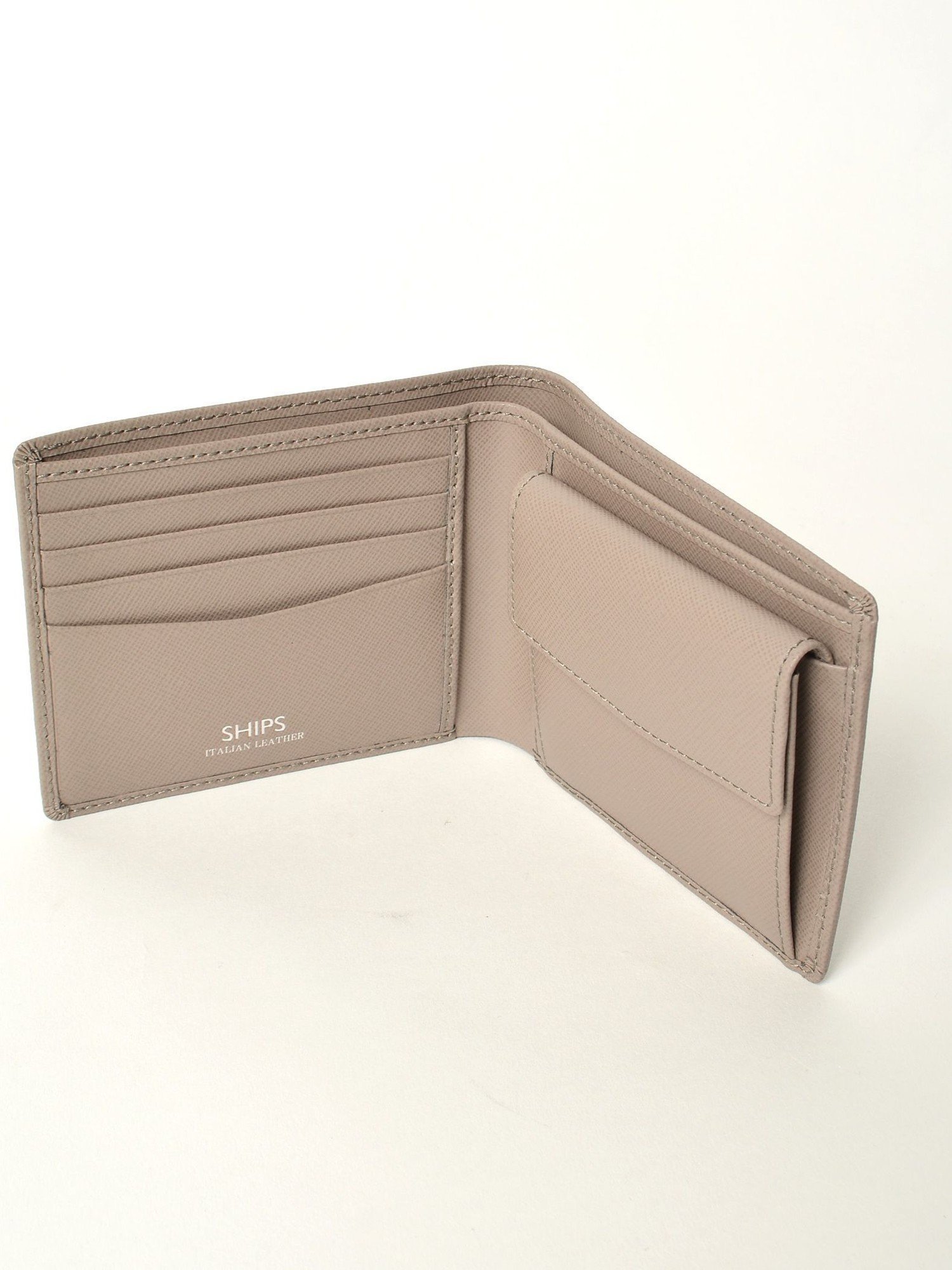 【シップス/SHIPS / MEN】のSHIPS 【SAFFIANO LEATHER】 イタリアンレザー 2つ折 財布 インテリア・キッズ・メンズ・レディースファッション・服の通販 founy(ファウニー) 　ファッション　Fashion　メンズファッション　Fashion for Men　ウォレット　Wallet　ベーシック　Basic, Essential　エレガント 上品　Elegant　財布　Wallet, Purse　ベージュ|ID: prp329100004988660 ipo3291000000037371321