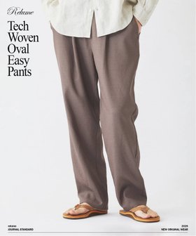 【ジャーナルスタンダード レリューム/JOURNAL STANDARD relume / MEN】のテック ウーヴン オーバル イージースラックス 大人の最旬トレンドファッション＆コーディネート founy(ファウニー) ファッション Fashion メンズファッション Fashion for Men オーバル Oval Design 洗える Machine Washable サンダル Sandals, Summer Shoes スニーカー Sneakers, Trainers スラックス Slacks, Dress Pants テーパード Tapered, Tapered Pants ネップ Nepp, Slub Yarn パターン Pattern, Design Print ファブリック Fabric, Textile フロント Front, Front Design ポロシャツ Polo Shirt, Collared Tee リネン Linen, Linen Fabric リラックス Relax, Relaxed Fit ループ Loop, Loop Knit エレガント 上品 Elegant |ID:prp329100004988679