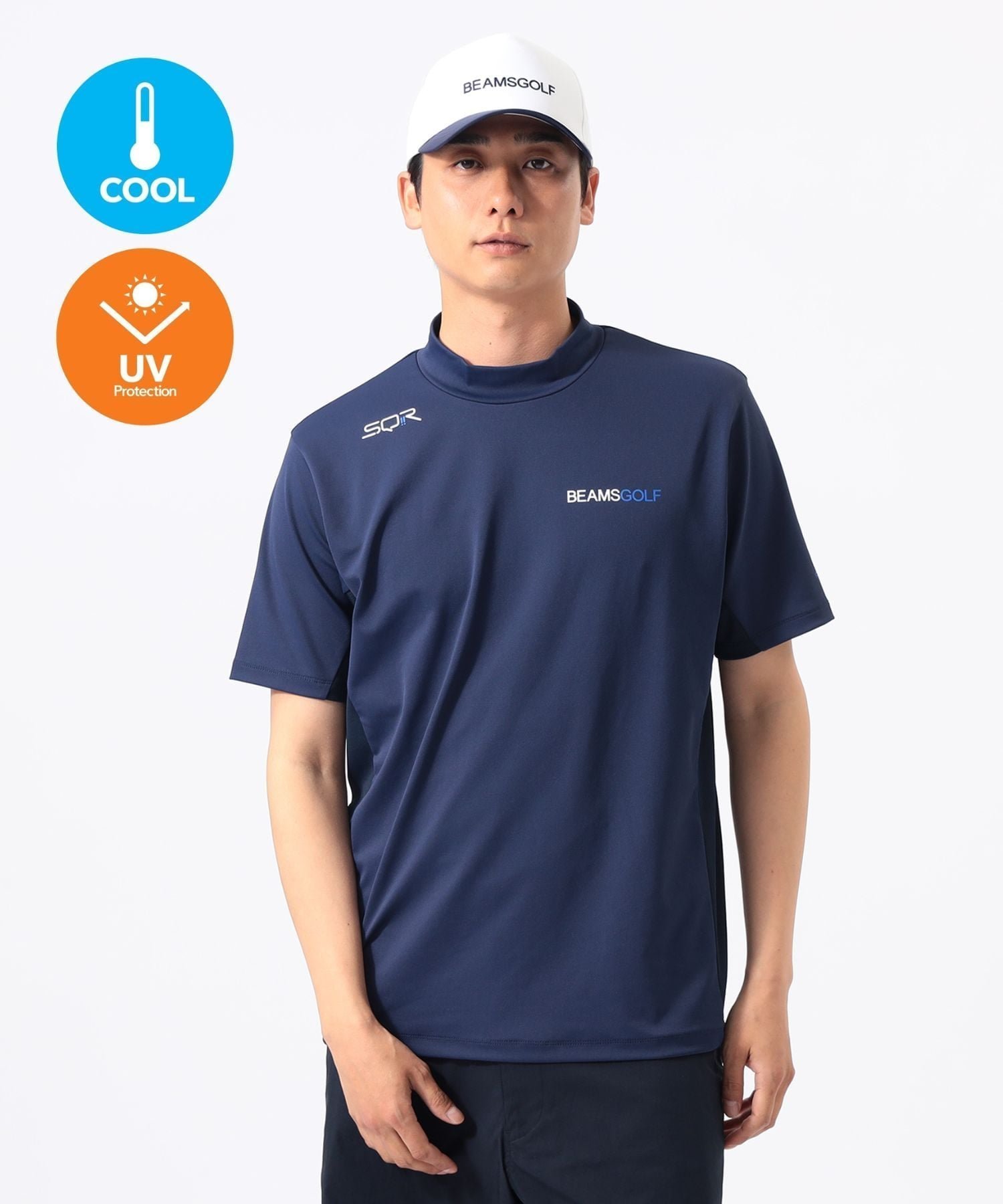 【ビームス ゴルフ/BEAMS GOLF / MEN】のORANGE LABEL / USシリーズ SQR ストレッチ モックネックシャツ(接触冷感・UVカット) 大人の最旬トレンドファッション＆コーディネート founy(ファウニー) 　ファッション　Fashion　メンズファッション　Fashion for Men　アウトドア　Outdoor Clothing　春　Spring　シンプル　Simple, Minimal　ストレッチ　Stretch, Stretchy Fabric　スポーティ　Sporty, Casual Athletic　スマート　Smart, Elegant　定番　Standard, Basic Item　フィット　Fit, Slim Fit　フロント　Front, Front Design　プリント　Print, Printed Pattern　メッシュ　Mesh, Net Fabric　モックネック　Mock Neck, Short Turtleneck　ラウンド　Round, Round Neck　S/S・春夏　SS, Spring/Summer, Warm Season　おすすめ　Recommended / Our Picks　夏　Summer　ゴルフ　Golf　 other-1|ID: prp329100004988694 ipo3291000000037371536
