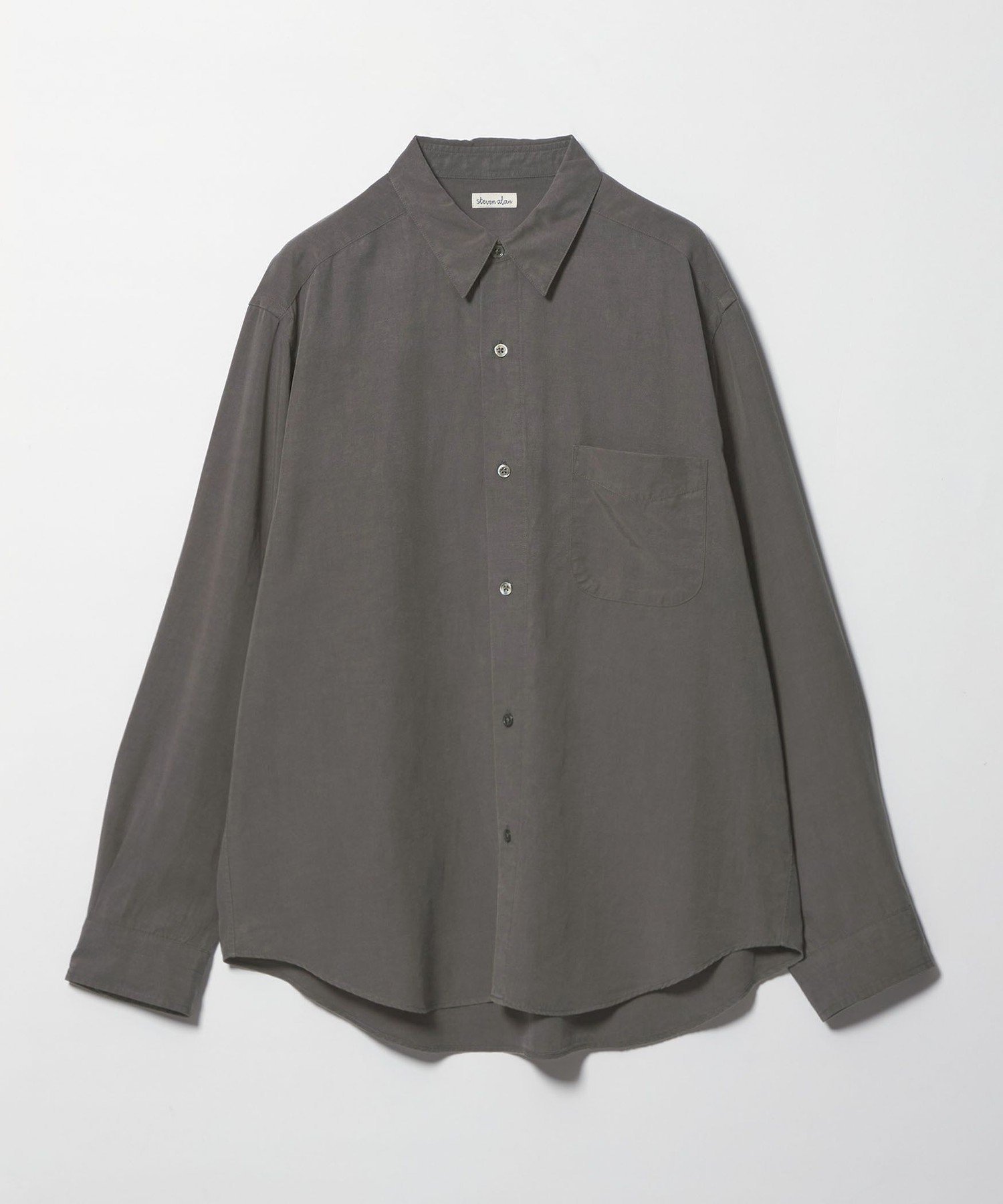 【ビューティ&ユース ユナイテッドアローズ/BEAUTY&YOUTH / UNITED ARROWS / MEN】のSteven Alan スラブ レギュラーカラー シャツ NARROW インテリア・キッズ・メンズ・レディースファッション・服の通販 founy(ファウニー) 　ファッション　Fashion　メンズファッション　Fashion for Men　アメリカン　American Style　エレガント 上品　Elegant　ヴィンテージ　Vintage Style　コンパクト　Compact, Small Size　シンプル　Simple, Minimal　とろみ　Fluid, Flowy Fabric　ドレープ　Drape, Draping Fabric　ニューヨーク　New York, NYC Style　フォルム　Silhouette, Form　リラックス　Relax, Relaxed Fit　レギュラー　Regular, Standard Fit　夏　Summer　DK.GRAY|ID: prp329100004988697 ipo3291000000037371550