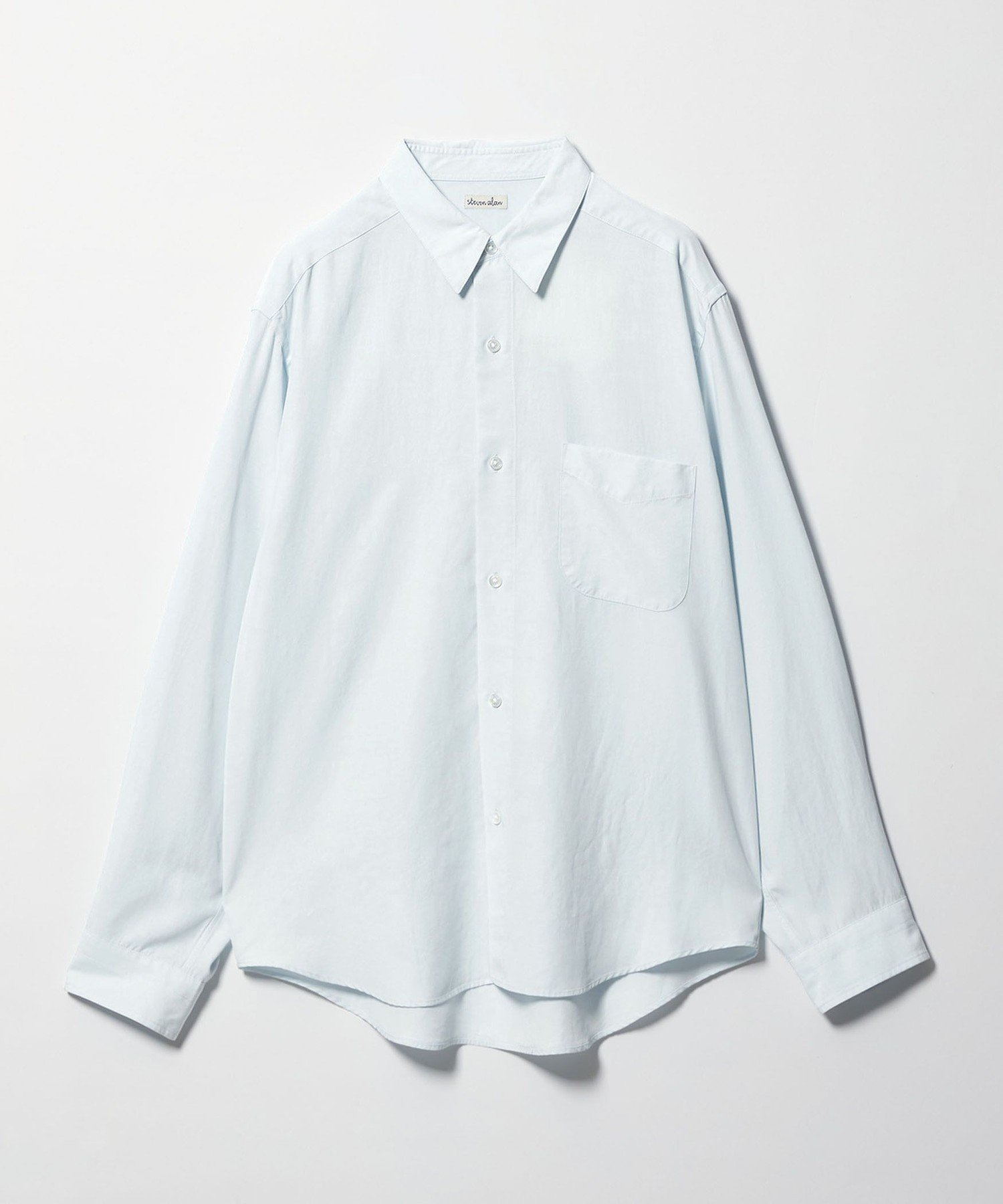 【ビューティ&ユース ユナイテッドアローズ/BEAUTY&YOUTH / UNITED ARROWS / MEN】のSteven Alan スラブ レギュラーカラー シャツ NARROW インテリア・キッズ・メンズ・レディースファッション・服の通販 founy(ファウニー) 　ファッション　Fashion　メンズファッション　Fashion for Men　アメリカン　American Style　エレガント 上品　Elegant　ヴィンテージ　Vintage Style　コンパクト　Compact, Small Size　シンプル　Simple, Minimal　とろみ　Fluid, Flowy Fabric　ドレープ　Drape, Draping Fabric　ニューヨーク　New York, NYC Style　フォルム　Silhouette, Form　リラックス　Relax, Relaxed Fit　レギュラー　Regular, Standard Fit　夏　Summer　LT.BLUE|ID: prp329100004988697 ipo3291000000037371552