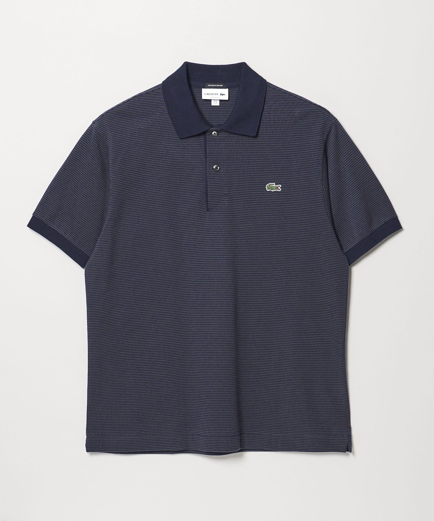 【ユナイテッドアローズ/UNITED ARROWS / MEN】の【別注】 LACOSTE ボーダー スキッパー ポロシャツ インテリア・キッズ・メンズ・レディースファッション・服の通販 founy(ファウニー) 　ファッション　Fashion　メンズファッション　Fashion for Men　インナー　Innerwear　ジャケット　Jacket, Outerwear　スキッパー　Skipper, Open Collar　スポーツ　Sports, Activewear　定番　Standard, Basic Item　バランス　Balance, Style Balance　フランス　France, French　ボーダー　Border, Stripe　ポロシャツ　Polo Shirt, Collared Tee　別注　Limited Edition, Custom Order　モチーフ　Motif, Design Theme　リネン　Linen, Linen Fabric　ワンポイント　One Point, Statement Accent　おすすめ　Recommended / Our Picks　夏　Summer　エレガント 上品　Elegant　NAVY|ID: prp329100004988698 ipo3291000000037371556