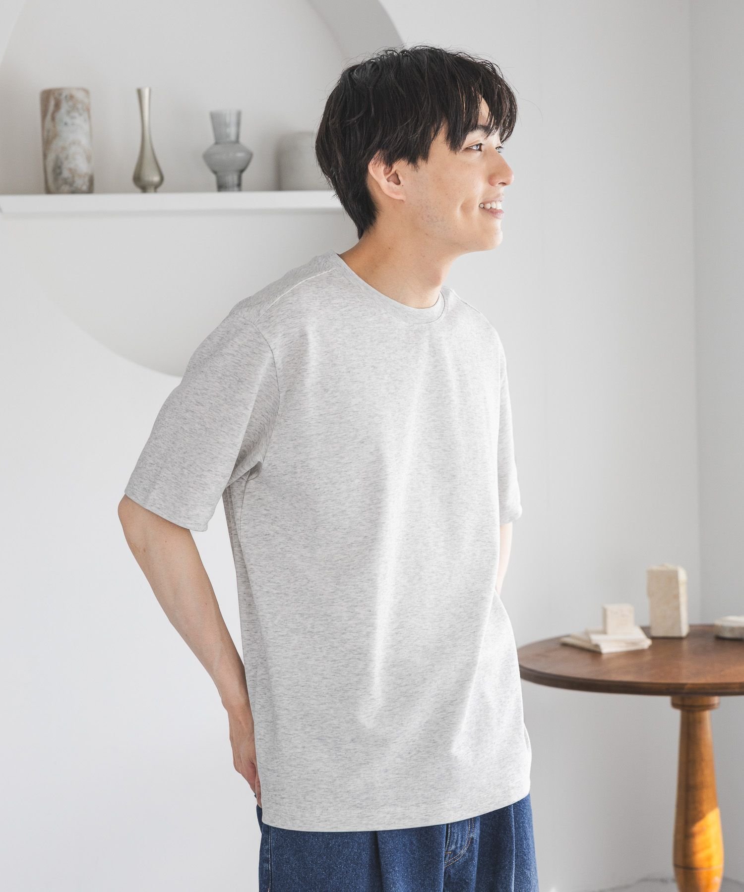 【グローバルワーク/GLOBAL WORK / MEN】のマイニチタキノウクルーTシャツ/636395 インテリア・キッズ・メンズ・レディースファッション・服の通販 founy(ファウニー) 　ファッション　Fashion　メンズファッション　Fashion for Men　おすすめ　Recommended / Our Picks　ベーシック　Basic, Essential　リラックス　Relax, Relaxed Fit　吸水　Absorbent, Quick-Dry　夏　Summer　杢グレー15|ID: prp329100004988700 ipo3291000000037371564