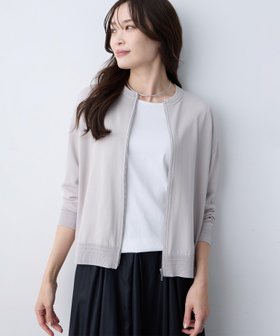 【エーシーデザインバイアルファキュービック/A/C DESIGN BY ALPHACUBIC】のジップアップブルゾン【接触冷感・UVカット・ウォッシャブル・毛玉になりにくい】 大人の最旬トレンドファッション＆コーディネート founy(ファウニー) ファッション Fashion レディースファッション Fashion for Women アウター Coat / Outerwear Collection ブルゾンジャケット・スポーティアウター Blouson Jackets おすすめ Recommended / Our Picks シンプル Simple, Minimal ブルゾン Blouson, Bomber Jacket エレガント 上品 Elegant 切替 Switching, Contrast Panel |ID:prp329100004988712
