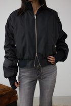 【アズール バイ マウジー/AZUL by moussy】の【WEB限定】ロングリブサムホールショートMA-1 大人の最旬トレンドファッション＆コーディネート founy(ファウニー) ファッション Fashion レディースファッション Fashion for Women アウター Coat / Outerwear Collection MA-1ジャケット MA-1 Bomber Jackets / Flight Jackets ギャザー Gathered, Ruffled コンパクト Compact, Small Size デニム Denim, Jeans Material thumbnail BLK|ID: prp329100004988720 ipo3291000000037371685