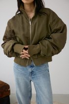 【アズール バイ マウジー/AZUL by moussy】の【WEB限定】ロングリブサムホールショートMA-1 大人の最旬トレンドファッション＆コーディネート founy(ファウニー) ファッション Fashion レディースファッション Fashion for Women アウター Coat / Outerwear Collection MA-1ジャケット MA-1 Bomber Jackets / Flight Jackets ギャザー Gathered, Ruffled コンパクト Compact, Small Size デニム Denim, Jeans Material thumbnail KHA|ID: prp329100004988720 ipo3291000000037371686