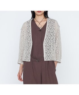 【コムサ/COMME CA】のリネンジオメトリックレース ペプラムカーディガン 大人の最旬トレンドファッション＆コーディネート founy(ファウニー) ファッション Fashion レディースファッション Fashion for Women トップス・カットソー Cut & Sew Tops カーディガン・羽織り Layered Style Cardigans カーディガン Cardigan, Knitwear ショート Short, Short Length バランス Balance, Style Balance パイピング Piping, Trim Design フォルム Silhouette, Form ペプラム Peplum, Flared Hem メッシュ Mesh, Net Fabric ラッセル Raschel, Raschel Lace リネン Linen, Linen Fabric ループ Loop, Loop Knit レース Lace, Lace Fabric 夏 Summer エレガント 上品 Elegant |ID:prp329100004988742
