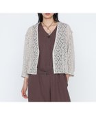 【コムサ/COMME CA】のリネンジオメトリックレース ペプラムカーディガン 15:亜麻|ID: prp329100004988742 ipo3291000000037371811