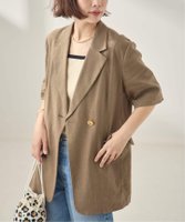 【ジャーナルスタンダード レサージュ/journal standard L'essage】のリネンハーフスリーブジャケット 大人の最旬トレンドファッション＆コーディネート founy(ファウニー) ファッション Fashion レディースファッション Fashion for Women アウター Coat / Outerwear Collection レディースジャケット・軽アウター Jackets 2023年 2023 2023春夏・S/S Spring/Summer 2023 SS23 カーディガン Cardigan, Knitwear ジャケット Jacket, Outerwear デニム Denim, Jeans Material ボトム Bottoms, Lower Wear ビジネス 仕事 通勤 Business / Work / Commuting 半袖 Short Sleeve, Half Sleeve |ID:prp329100004988764