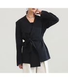 【デミルクス ビームス/Demi-Luxe BEAMS】のドライカルゼ ベルテッド ジャケット 大人の最旬トレンドファッション＆コーディネート founy(ファウニー) ファッション Fashion レディースファッション Fashion for Women アウター Coat / Outerwear Collection レディースジャケット・軽アウター Jackets おすすめ Recommended / Our Picks とろみ Fluid, Flowy Fabric ジャケット Jacket, Outerwear スマート Smart, Elegant フォルム Silhouette, Form ミドル Middle Length, Mid Height ラグジュアリー Luxury, Elegant エレガント 上品 Elegant thumbnail BLACK|ID: prp329100004988772 ipo3291000000037371955