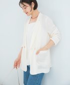 【アーバンリサーチ ロッソ/URBAN RESEARCH ROSSO】のセミシアーカラミジャケット オフホワイト|ID:prp329100004988775