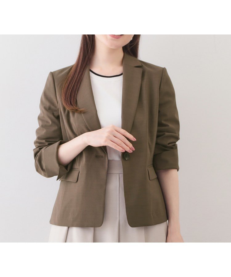 【インデックス/INDEX】の【接触冷感/吸水速乾】ストレッチテーラードジャケット/セットアップ対応可《イージーアイロン/洗濯機OK/XS~3L》 インテリア・キッズ・メンズ・レディースファッション・服の通販 founy(ファウニー) 　ファッション　Fashion　レディースファッション　Fashion for Women　アウター　Coat / Outerwear Collection　レディースジャケット・軽アウター　Jackets　テーラードジャケット / 通勤・きれいめスタイル　Tailored Jackets & Blazers　吸水　Absorbent, Quick-Dry　ストレッチ　Stretch, Stretchy Fabric　スマート　Smart, Elegant　スリット　Slit, Slit Detail　セットアップ　Set-Up, Coordinated Outfit　バランス　Balance, Style Balance　ポケット　Pocket, Pocket Detail　夏　Summer　エレガント 上品　Elegant　ブラウン|ID: prp329100004988784 ipo3291000000037371992