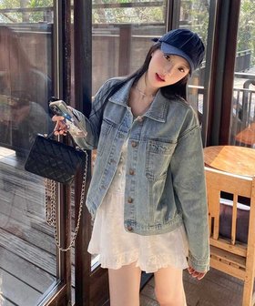 【ミニミニストア/miniministore】のデニムジャケット レディース 春アウター 大人の最旬トレンドファッション＆コーディネート founy(ファウニー) ファッション Fashion レディースファッション Fashion for Women アウター Coat / Outerwear Collection レディースジャケット・軽アウター Jackets デニムジャケット / カジュアルアウター Denim Jackets ジャケット Jacket, Outerwear デニム Denim, Jeans Material フロント Front, Front Design ブルゾン Blouson, Bomber Jacket ポケット Pocket, Pocket Detail ワイド Wide, Wide Fit ヴィンテージ Vintage Style 春 Spring 羽織 Haori, Light Jacket 長袖 Long Sleeve, Full Sleeve |ID:prp329100004988836