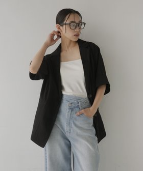【ヘラム/hellam】のリネンライク半袖テーラードジャケット/セットアップ 大人の最旬トレンドファッション＆コーディネート founy(ファウニー) ファッション Fashion レディースファッション Fashion for Women アウター Coat / Outerwear Collection レディースジャケット・軽アウター Jackets テーラードジャケット / 通勤・きれいめスタイル Tailored Jackets & Blazers セットアップ Set-Up, Coordinated Outfit 半袖 Short Sleeve, Half Sleeve |ID:prp329100004988844