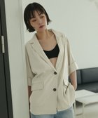 【ヘラム/hellam】のリネンライク半袖テーラードジャケット/セットアップ 大人の最旬トレンドファッション＆コーディネート founy(ファウニー) ファッション Fashion レディースファッション Fashion for Women アウター Coat / Outerwear Collection レディースジャケット・軽アウター Jackets テーラードジャケット / 通勤・きれいめスタイル Tailored Jackets & Blazers セットアップ Set-Up, Coordinated Outfit 半袖 Short Sleeve, Half Sleeve thumbnail アイボリー|ID: prp329100004988844 ipo3291000000037372403