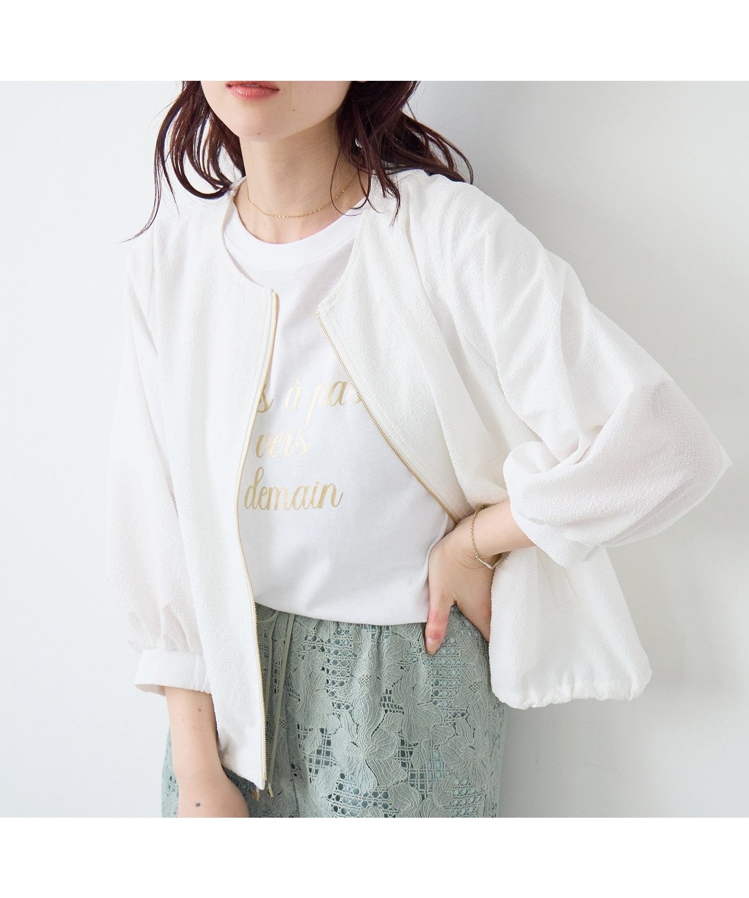 【ルクールブラン/le.coeur blanc】のカラミタンブラータックスリーブブルゾン インテリア・キッズ・メンズ・レディースファッション・服の通販 founy(ファウニー) 　ファッション　Fashion　レディースファッション　Fashion for Women　アウター　Coat / Outerwear Collection　ブルゾンジャケット・スポーティアウター　Blouson Jackets　コンパクト　Compact, Small Size　今季　This Season, Current Season　タンブラー　Tumbler, Travel Mug　定番　Standard, Basic Item　ブルゾン　Blouson, Bomber Jacket　ロング　Long, Long-Length　夏　Summer　オフ|ID: prp329100004988846 ipo3291000000037372408
