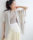 【ルクールブラン/le.coeur blanc】の≪洗える≫メッシュハーフスリーブジャケット 大人の最旬トレンドファッション＆コーディネート founy(ファウニー) ファッション Fashion レディースファッション Fashion for Women アウター Coat / Outerwear Collection レディースジャケット・軽アウター Jackets おすすめ Recommended / Our Picks ジャケット Jacket, Outerwear スリーブ Sleeve, Long Sleeve / Short Sleeve ハーフ Half, Half-Length メッシュ Mesh, Net Fabric 人気 Popular, Best Seller 洗える Machine Washable thumbnail L/ベージュ|ID: prp329100004989421 ipo3291000000037373157