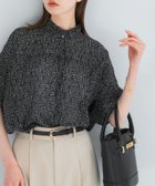 【アーバンリサーチ ロッソ/URBAN RESEARCH ROSSO】の『WEB/一部店舗限定』ウォッシャブルドットフリルネックブラウス 大人の最旬トレンドファッション＆コーディネート founy(ファウニー) ファッション Fashion レディースファッション Fashion for Women トップス・カットソー Cut & Sew Tops シャツ・ブラウス・オフィスカジュアル Elegant Blouses & Button-Ups ウォッシャブル Machine Washable カフス Cuff Design ストライプ Stripe, Striped Pattern ドット Polka Dot, Dot Pattern バランス Balance, Style Balance ランダム Random, Irregular S/S・春夏 SS, Spring/Summer, Warm Season 夏 Summer 2026年 2026 2026春夏・S/S Spring/Summer 2026 SS26 thumbnail ブラック|ID: prp329100004989424 ipo3291000000037373178