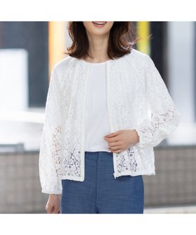 【エーシーデザインバイアルファキュービック/A/C DESIGN BY ALPHACUBIC】のレースブルゾン 大人の最旬トレンドファッション＆コーディネート founy(ファウニー) ファッション Fashion レディースファッション Fashion for Women アウター Coat / Outerwear Collection ブルゾンジャケット・スポーティアウター Blouson Jackets おすすめ Recommended / Our Picks ダウン Down, Puffer デニム Denim, Jeans Material ブルゾン Blouson, Bomber Jacket レース Lace, Lace Fabric エレガント 上品 Elegant |ID:prp329100004989425