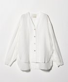 【ユナイテッドアローズ/UNITED ARROWS】のconte シアー Vネックブラウス 大人の最旬トレンドファッション＆コーディネート founy(ファウニー) ファッション Fashion レディースファッション Fashion for Women トップス・カットソー Cut & Sew Tops シャツ・ブラウス・オフィスカジュアル Elegant Blouses & Button-Ups Vネックトップス V-Neck Tops / V-Cut Neckline Shirts カッティング Cutting Detail シアー Sheer, See-Through パターン Pattern, Design Print 羽織 Haori, Light Jacket thumbnail WHITE|ID: prp329100004989435 ipo3291000000037373263