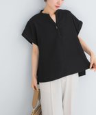 【アーバンリサーチ ロッソ/URBAN RESEARCH ROSSO】の『セットアップ対応』 UVカット/接触冷感 バンドカラー プルオーバー 大人の最旬トレンドファッション＆コーディネート founy(ファウニー) ファッション Fashion レディースファッション Fashion for Women トップス・カットソー Cut & Sew Tops カジュアルプルオーバー・ニットトップス Pullovers & Knit Tops / Casual Pullovers スキッパー Skipper, Open Collar スリット Slit, Slit Detail スリーブ Sleeve, Long Sleeve / Short Sleeve セットアップ Set-Up, Coordinated Outfit フレンチ French, French Style フロント Front, Front Design メタル Metal, Metal Parts S/S・春夏 SS, Spring/Summer, Warm Season おすすめ Recommended / Our Picks 夏 Summer エレガント 上品 Elegant 2026年 2026 2026春夏・S/S Spring/Summer 2026 SS26 thumbnail ブラック|ID: prp329100004989446 ipo3291000000037373362