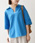 【シップス/SHIPS】のSHIPS any 洗濯機可能 インレイ 襟付き スキッパー ハーフスリーブ プルオーバー 大人の最旬トレンドファッション＆コーディネート founy(ファウニー) ファッション Fashion レディースファッション Fashion for Women トップス・カットソー Cut & Sew Tops カジュアルプルオーバー・ニットトップス Pullovers & Knit Tops / Casual Pullovers 洗える Machine Washable ショルダー Shoulder, Shoulder Strap スキッパー Skipper, Open Collar スラックス Slacks, Dress Pants スリーブ Sleeve, Long Sleeve / Short Sleeve ダウン Down, Puffer デニム Denim, Jeans Material ドロップ Drop Shoulder, Dropped Style ハーフ Half, Half-Length フレア Flare, Flared リラックス Relax, Relaxed Fit ルーズ Loose, Oversized おすすめ Recommended / Our Picks 2026年 2026 2026春夏・S/S Spring/Summer 2026 SS26 thumbnail ブルー|ID: prp329100004989449 ipo3291000000037373394