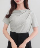 【ジュノア/JUNOAH】のCENEA ドレープ半袖トップス 大人の最旬トレンドファッション＆コーディネート founy(ファウニー) ファッション Fashion レディースファッション Fashion for Women トップス・カットソー Cut & Sew Tops ドレープ Drape, Draping Fabric 半袖 Short Sleeve, Half Sleeve thumbnail 杢グレー|ID: prp329100004989454 ipo3291000000037373430