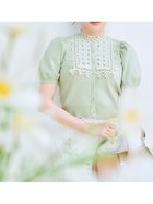 【セルフォード/CELFORD】の【洗える】【UVカット】ビブヨークレースカーディガン 大人の最旬トレンドファッション＆コーディネート founy(ファウニー) ファッション Fashion レディースファッション Fashion for Women トップス・カットソー Cut & Sew Tops カーディガン・羽織り Layered Style Cardigans おすすめ Recommended / Our Picks ウェーブ Wavy Pattern カーディガン Cardigan, Knitwear サテン Satin, Glossy Fabric スマート Smart, Elegant セットアップ Set-Up, Coordinated Outfit レース Lace, Lace Fabric エレガント 上品 Elegant 半袖 Short Sleeve, Half Sleeve 洗える Machine Washable thumbnail MNT[021]|ID: prp329100004989462 ipo3291000000037373475