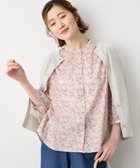 【プチ オンフルール/Petit Honfleur】の【Liberty】リバティプリントスタンドカラーシャツ 大人の最旬トレンドファッション＆コーディネート founy(ファウニー) ファッション Fashion レディースファッション Fashion for Women トップス・カットソー Cut & Sew Tops シャツ・ブラウス・オフィスカジュアル Elegant Blouses & Button-Ups thumbnail ピンク|ID: prp329100004989476 ipo3291000000037373568