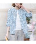 【プチ オンフルール/Petit Honfleur】の【Liberty】リバティプリントスタンドカラーシャツ 大人の最旬トレンドファッション＆コーディネート founy(ファウニー) ファッション Fashion レディースファッション Fashion for Women トップス・カットソー Cut & Sew Tops シャツ・ブラウス・オフィスカジュアル Elegant Blouses & Button-Ups thumbnail サックス|ID: prp329100004989476 ipo3291000000037373570