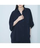 【レプシィム ローリーズファーム/LEPSIM LOWRYS FARM】のマルメリドルマン5分袖シャツ 大人の最旬トレンドファッション＆コーディネート founy(ファウニー) ファッション Fashion レディースファッション Fashion for Women トップス・カットソー Cut & Sew Tops シャツ・ブラウス・オフィスカジュアル Elegant Blouses & Button-Ups カフス Cuff Design レギュラー Regular, Standard Fit 吸水 Absorbent, Quick-Dry 夏 Summer 定番 Standard, Basic Item thumbnail ネイビー88|ID: prp329100004989484 ipo3291000000037373638