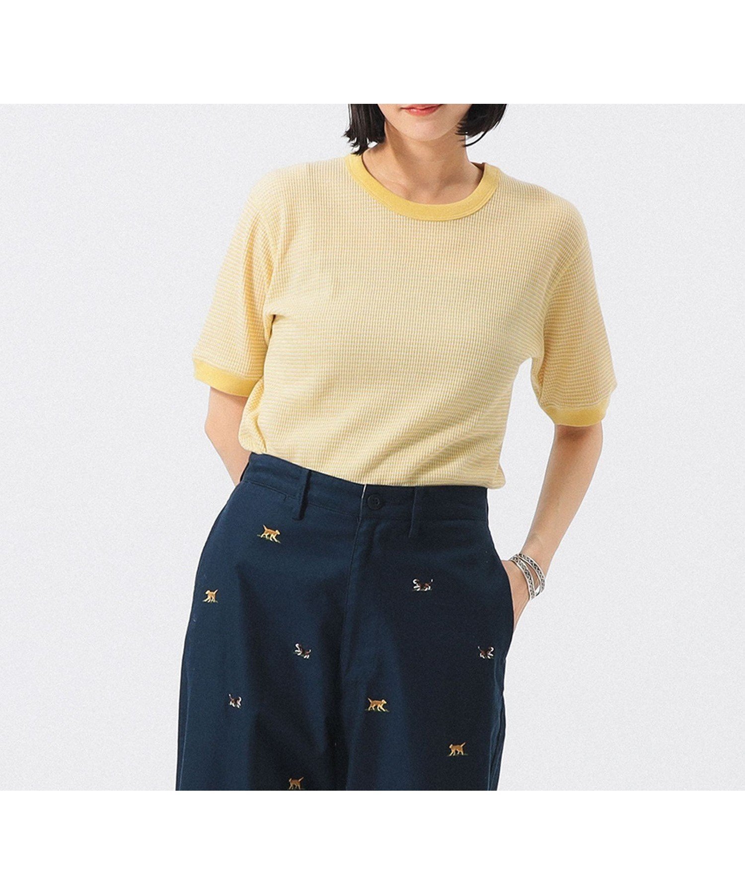 【ビームス ウイメン/BEAMS】の【別注】Healthknit / ワッフル ボーダー Tシャツ 大人の最旬トレンドファッション＆コーディネート founy(ファウニー) 　ファッション　Fashion　レディースファッション　Fashion for Women　トップス・カットソー　Cut & Sew Tops　ニット　Knit Tops & Sweaters　シャツ・ブラウス・オフィスカジュアル　Elegant Blouses & Button-Ups　ロングTシャツ・Tシャツ　Longline T-Shirts & Tees　インナー　Innerwear　カラフル　Colorful Design　ボーダー　Border, Stripe　別注　Limited Edition, Custom Order　ワッフル　Waffle, Waffle Knit　 other-1|ID: prp329100004989487 ipo3291000000037373652