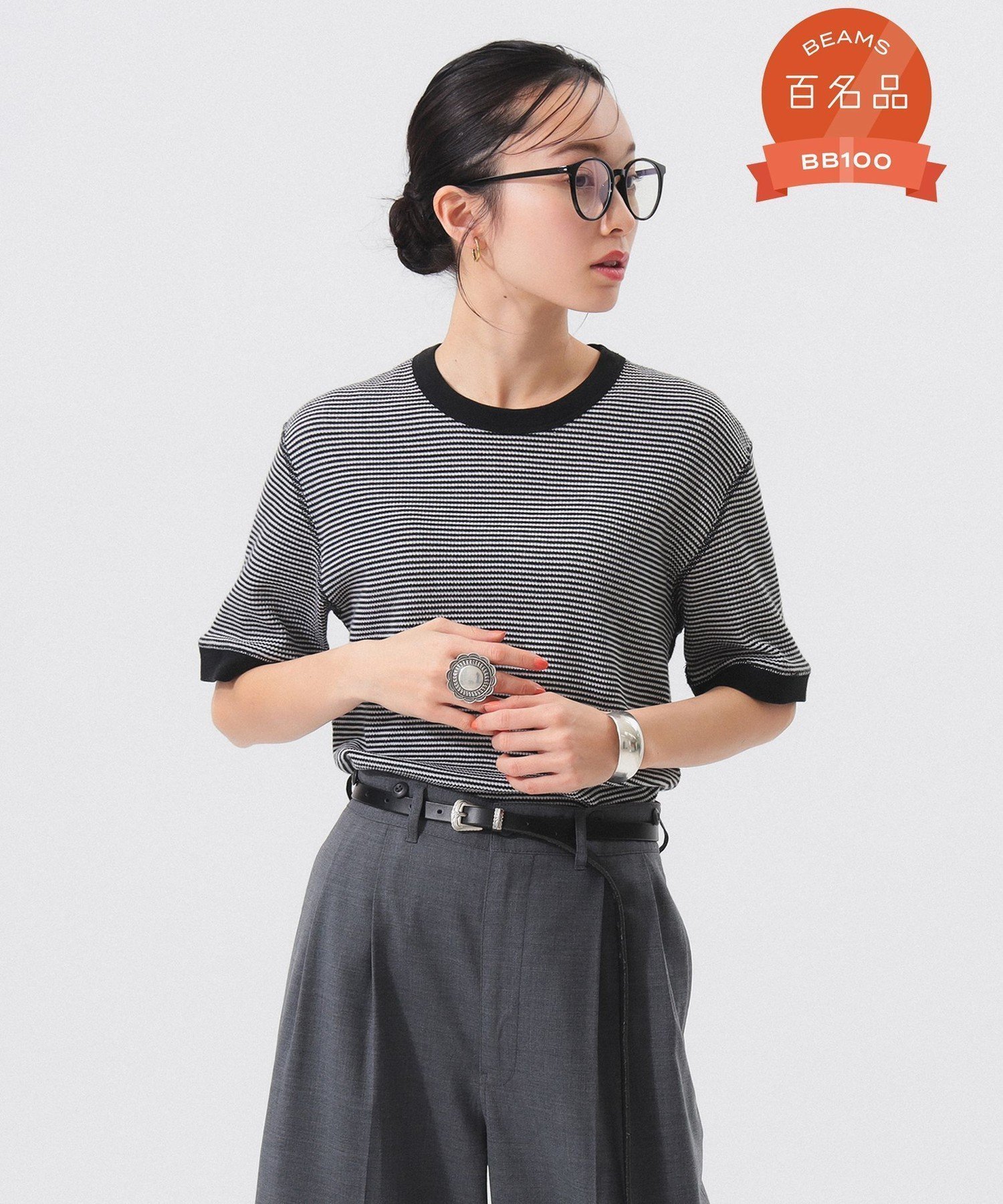 【ビームス ウイメン/BEAMS】の【別注】Healthknit / ワッフル ボーダー Tシャツ インテリア・キッズ・メンズ・レディースファッション・服の通販 founy(ファウニー) 　ファッション　Fashion　レディースファッション　Fashion for Women　トップス・カットソー　Cut & Sew Tops　ニット　Knit Tops & Sweaters　シャツ・ブラウス・オフィスカジュアル　Elegant Blouses & Button-Ups　ロングTシャツ・Tシャツ　Longline T-Shirts & Tees　インナー　Innerwear　カラフル　Colorful Design　ボーダー　Border, Stripe　別注　Limited Edition, Custom Order　ワッフル　Waffle, Waffle Knit　PINK/OFF|ID: prp329100004989487 ipo3291000000037373655