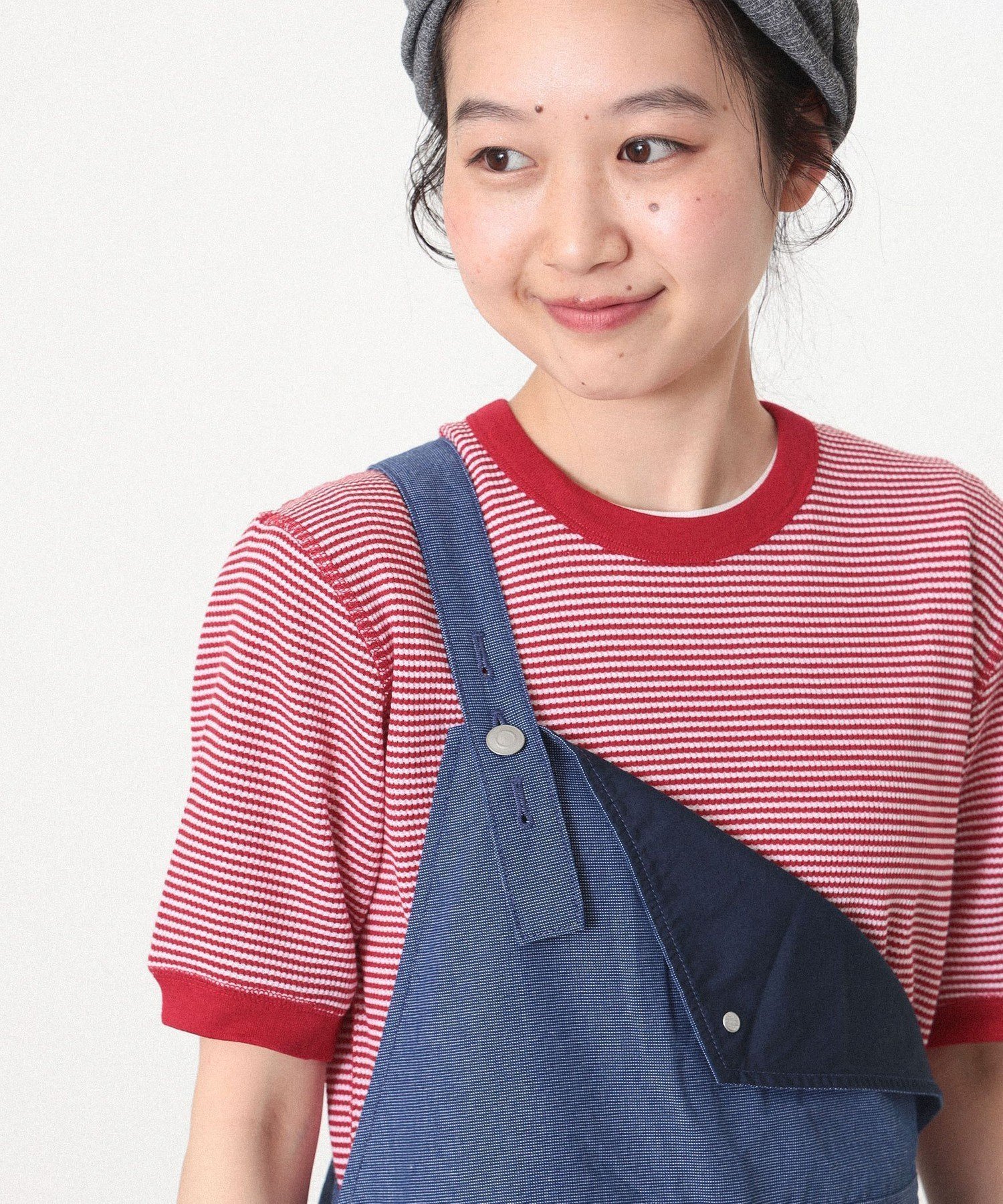 【ビームス ウイメン/BEAMS】の【別注】Healthknit / ワッフル ボーダー Tシャツ インテリア・キッズ・メンズ・レディースファッション・服の通販 founy(ファウニー) 　ファッション　Fashion　レディースファッション　Fashion for Women　トップス・カットソー　Cut & Sew Tops　ニット　Knit Tops & Sweaters　シャツ・ブラウス・オフィスカジュアル　Elegant Blouses & Button-Ups　ロングTシャツ・Tシャツ　Longline T-Shirts & Tees　インナー　Innerwear　カラフル　Colorful Design　ボーダー　Border, Stripe　別注　Limited Edition, Custom Order　ワッフル　Waffle, Waffle Knit　RED/OFF|ID: prp329100004989487 ipo3291000000037373656