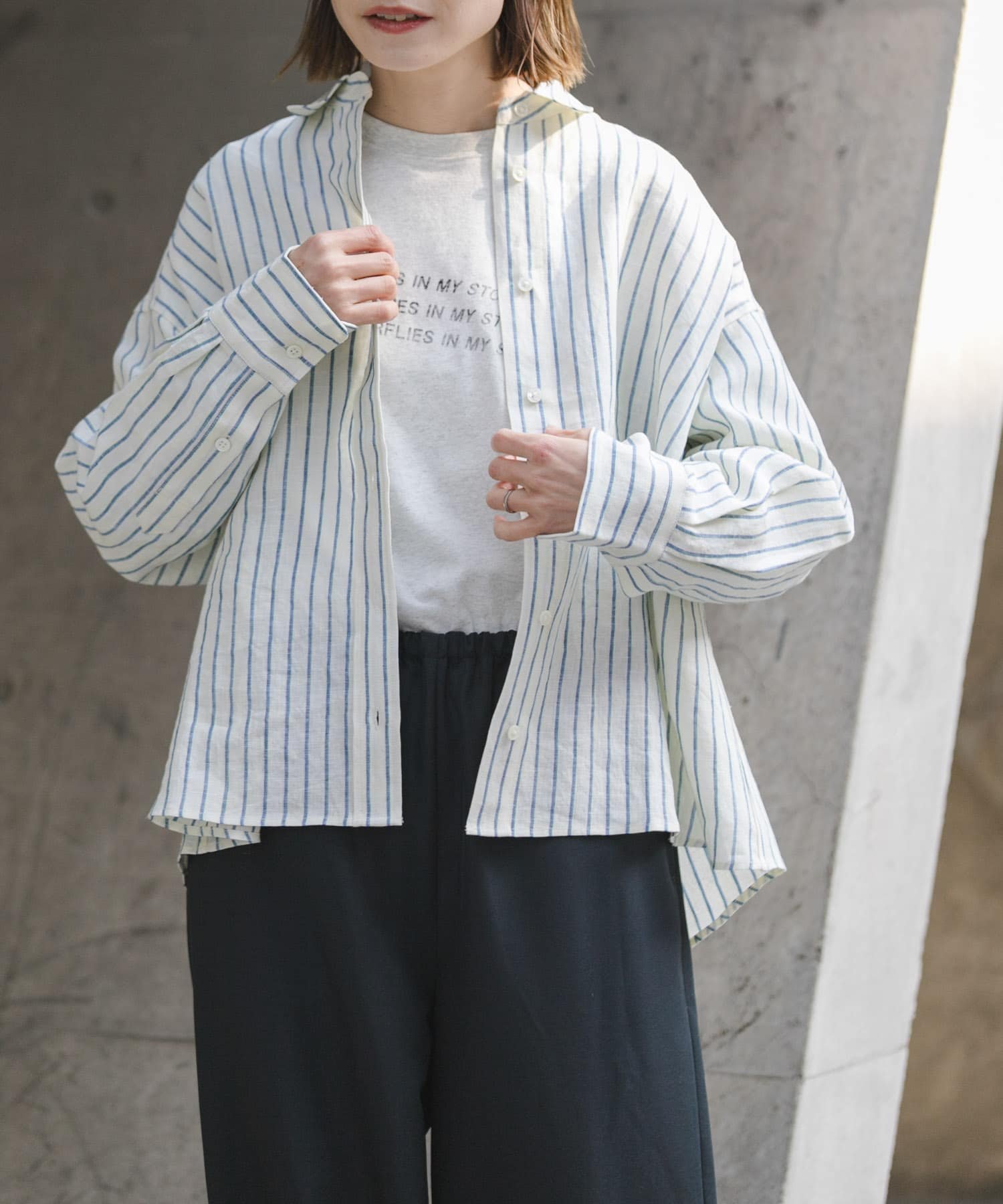 【アーバンリサーチ ドアーズ/URBAN RESEARCH DOORS】のFORK SPOON フレンチリネンクロップドワイドシャツ インテリア・キッズ・メンズ・レディースファッション・服の通販 founy(ファウニー) 　ファッション　Fashion　レディースファッション　Fashion for Women　トップス・カットソー　Cut & Sew Tops　シャツ・ブラウス・オフィスカジュアル　Elegant Blouses & Button-Ups　春　Spring　クロップド　Cropped, Short Length　フレンチ　French, French Style　ベーシック　Basic, Essential　羽織　Haori, Light Jacket　リネン　Linen, Linen Fabric　ワイド　Wide, Wide Fit　S/S・春夏　SS, Spring/Summer, Warm Season　夏　Summer　2026年　2026　2026春夏・S/S　Spring/Summer 2026 SS26　イエロー系その他|ID: prp329100004989488 ipo3291000000037373666