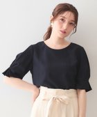 【インデックス/INDEX】の【接触冷感】タックパフスリーブブラウス《吸水速乾/防シワ/洗濯機OK/XS~3L/6col》 ネイビー|ID: prp329100004989492 ipo3291000000037373695