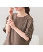 【インデックス/INDEX】の【接触冷感】タックパフスリーブブラウス《吸水速乾/防シワ/洗濯機OK/XS~3L/6col》 ブラウン|ID: prp329100004989492 ipo3291000000037373696